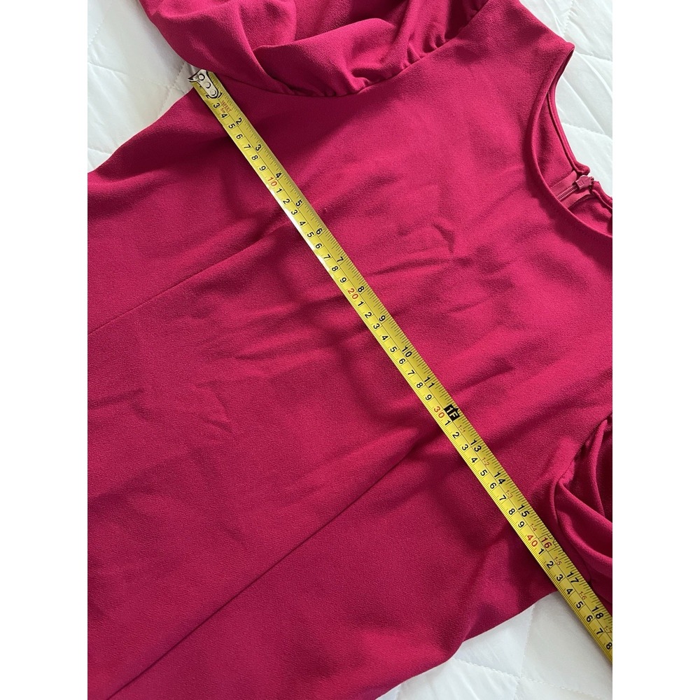 Leith Dark Pink Flutter Sleeve Blouse Size M Feminine Chic‎ Flowy Date Night Top - Picture 6 of 7